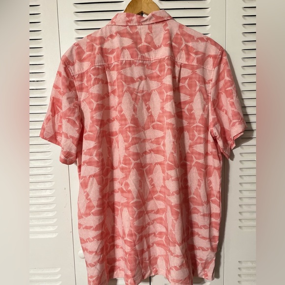 CARIBBEAN JOE ISLAND SUPPLY CO.  MEN'S SHORT SLEEVES SHIRT PINK SIZE XXL - Picture 13 of 15